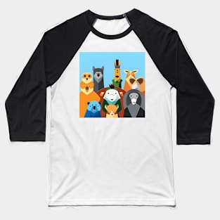 Zoo Animals Art Print Baseball T-Shirt